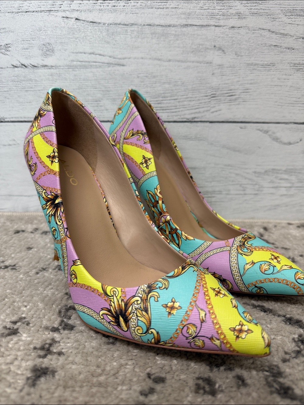 NWOT ALDO Stessy Multi Colored Stiletto Heels - Picture 7 of 10
